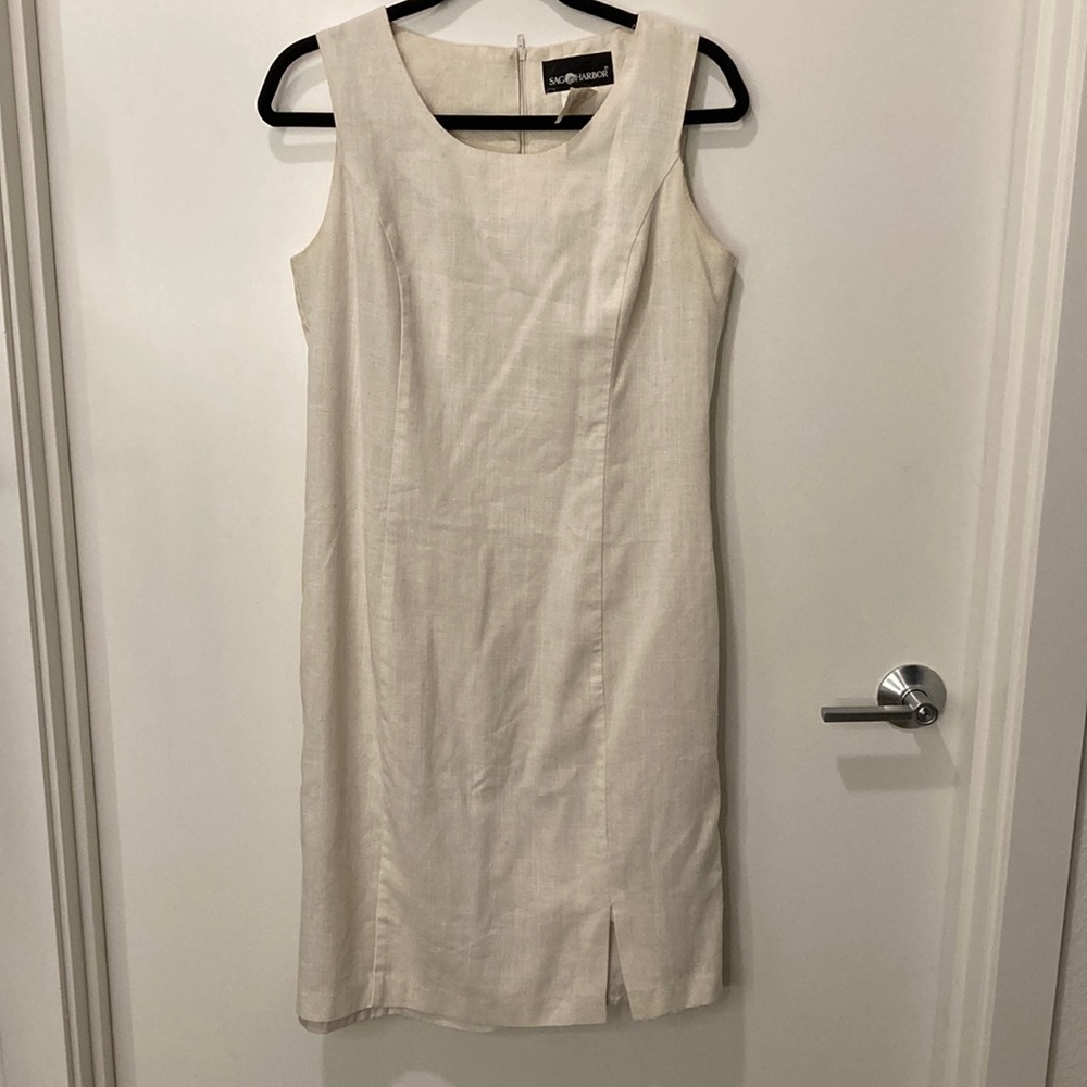 Linen blend sheath size Med 10
